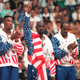 Michael Jordan wore an American flag over his shoulder to cover up a Reebok logo during the gold medal ceremony at the Barcelona Games in 1992.
